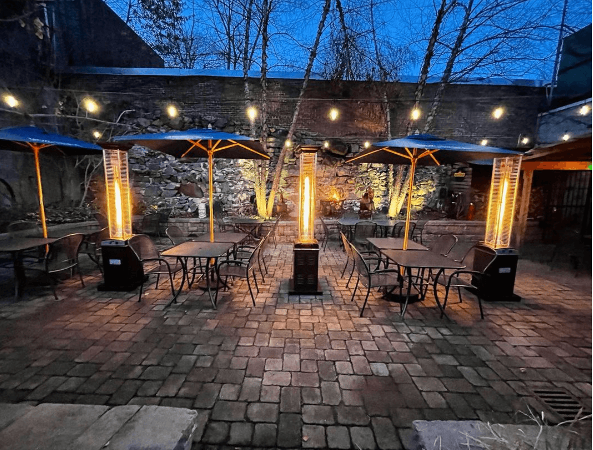 Winter is Here Outdoor Heated Dining Spots Caught In Dot