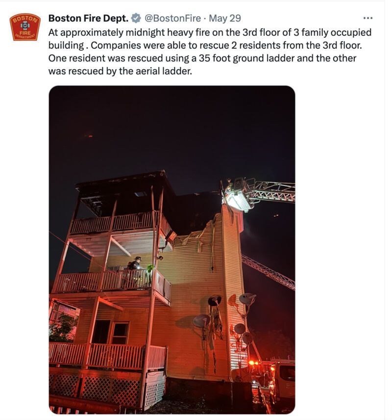BFD rescue two residents from a 2-alarm fire on Sunday night in ...