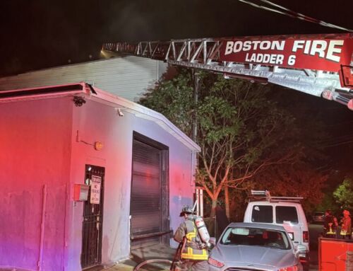 2 people injured in a fire in Dorchester on Tuesday night.