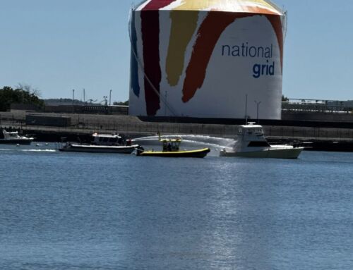 BFD responded to a Boat Fire near the Rainbow Swash Gas Tank.